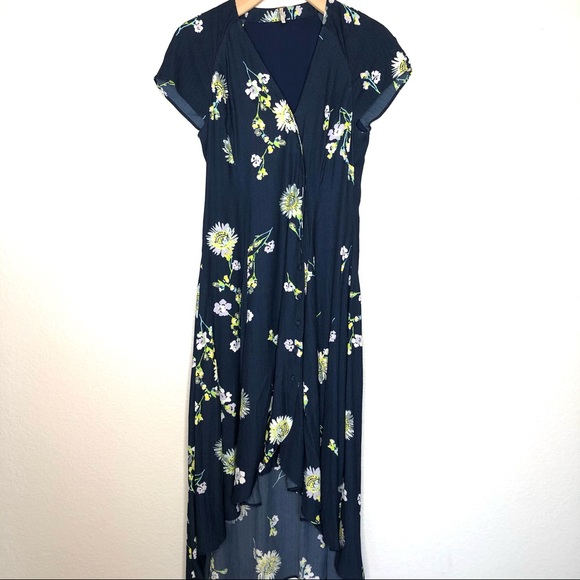 SOLD Free People Floral High Low Midi Dress - Picture 6 of 10